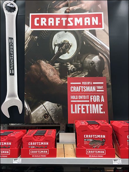 Craftsman Tool Set Lifetime Endcap Display
