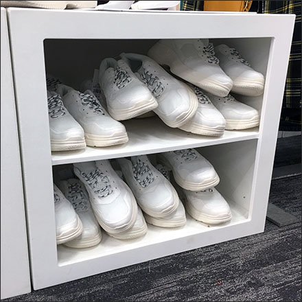 Ground-Level Shoe Sales Merchandising
