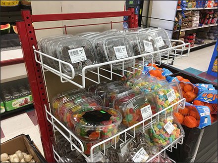 Freestanding Candy Open Wire Shelf Tower