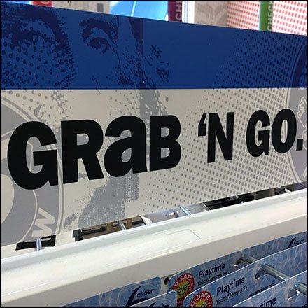 Grab 'N Go Sundries Merchandising Sign