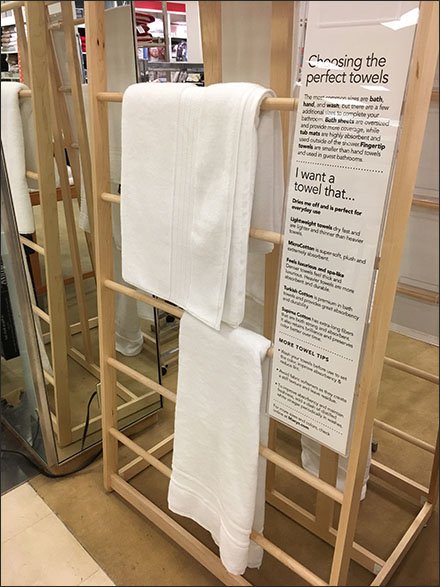 Freestanding Trapezoid Towel Display Rack