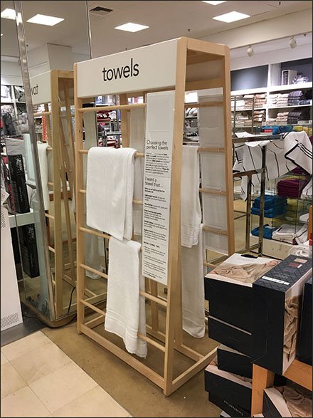 Freestanding Trapezoid Towel Display Rack