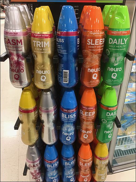 Neuro Drink Wasp Waist Tower Rack Design
