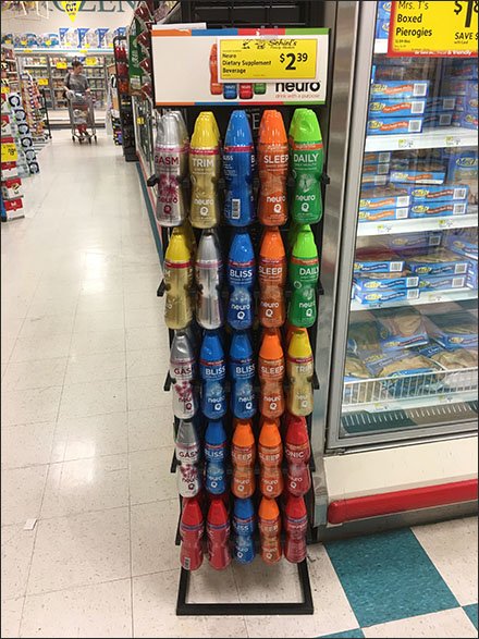Neuro Drink Wasp Waist Tower Rack Design