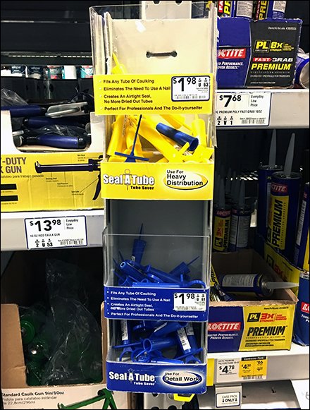 Caulk Sealer Gravity Feed for Rack Upright