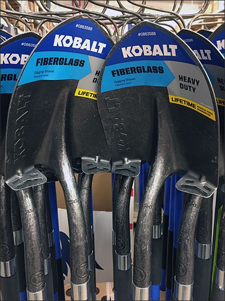 Shovel and Rake Rack Kobalt Branded