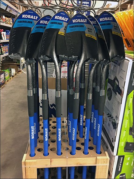 Shovel and Rake Rack Kobalt Branded