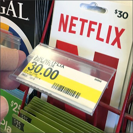 Target Gift Card Flip-Front Label Holder Feature