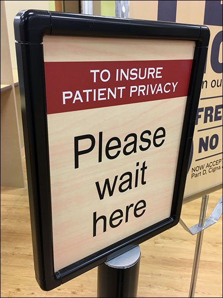 Wait Here For Flu Shot Queue Management