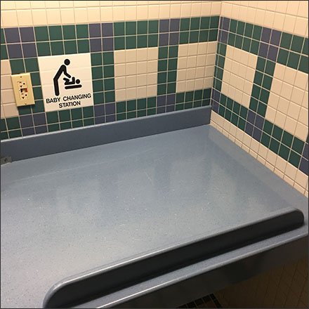Baby Changing Station With Built-In Productstop Feature