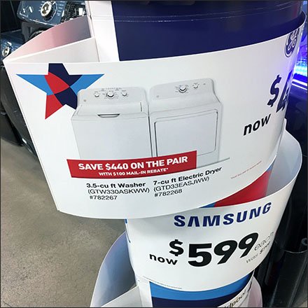 Eccentric Sign Ring Appliance Merchandising