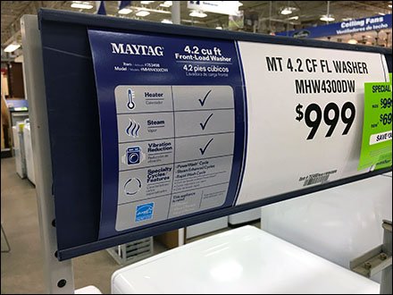 Appliance Eye-Level Sign Channel
