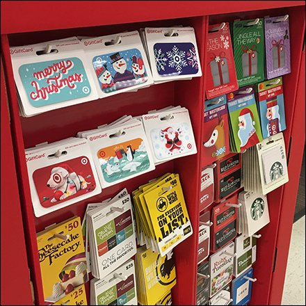 Half-Height Gift Card Corrugated Display Feature