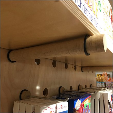 Plug-And-Play Shelf Dowel O-Ring Outfitting
