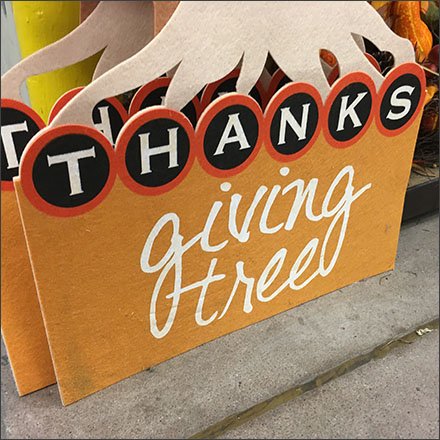 Thanks Giving Tree Thanksgiving Merchandising