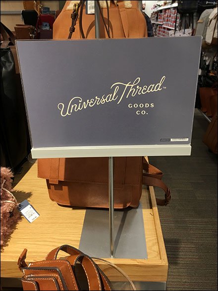 Universal Thread Trestle-Table Purse Display