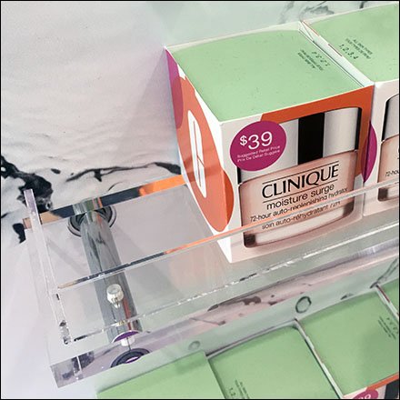 Clinique Subtle Sampler Acrylic Shelf