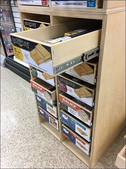 Drawer Slides Merchandised By Drawer