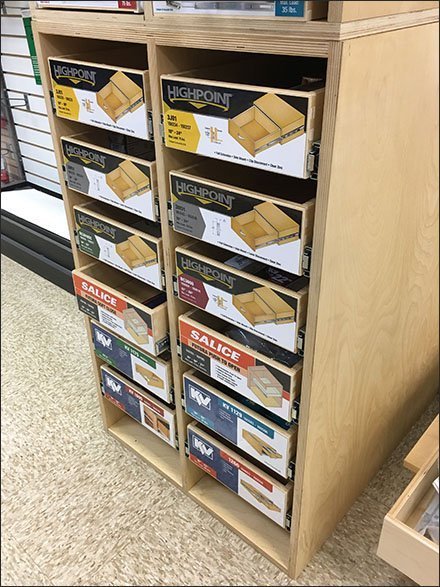 Drawer Slides Merchandised By Drawer