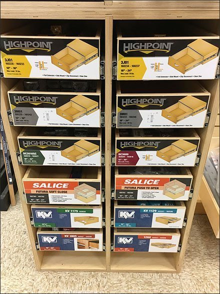 Drawer Slides Merchandised By Drawer