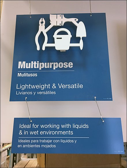 Departmental Signs Color-Coded and Drop-Shadowed