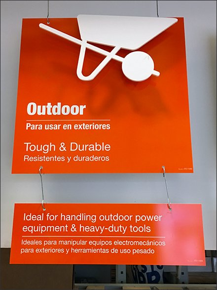 Departmental Signs Color-Coded and Drop-Shadowed