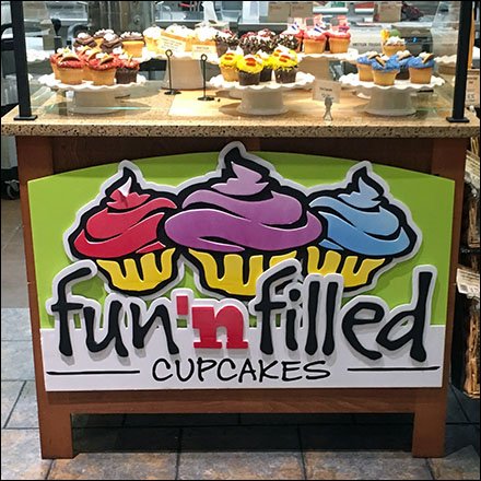 Filled Cupcake Colorful Display