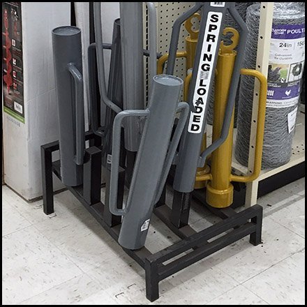 Spring-Loaded Post Driver Floor Display