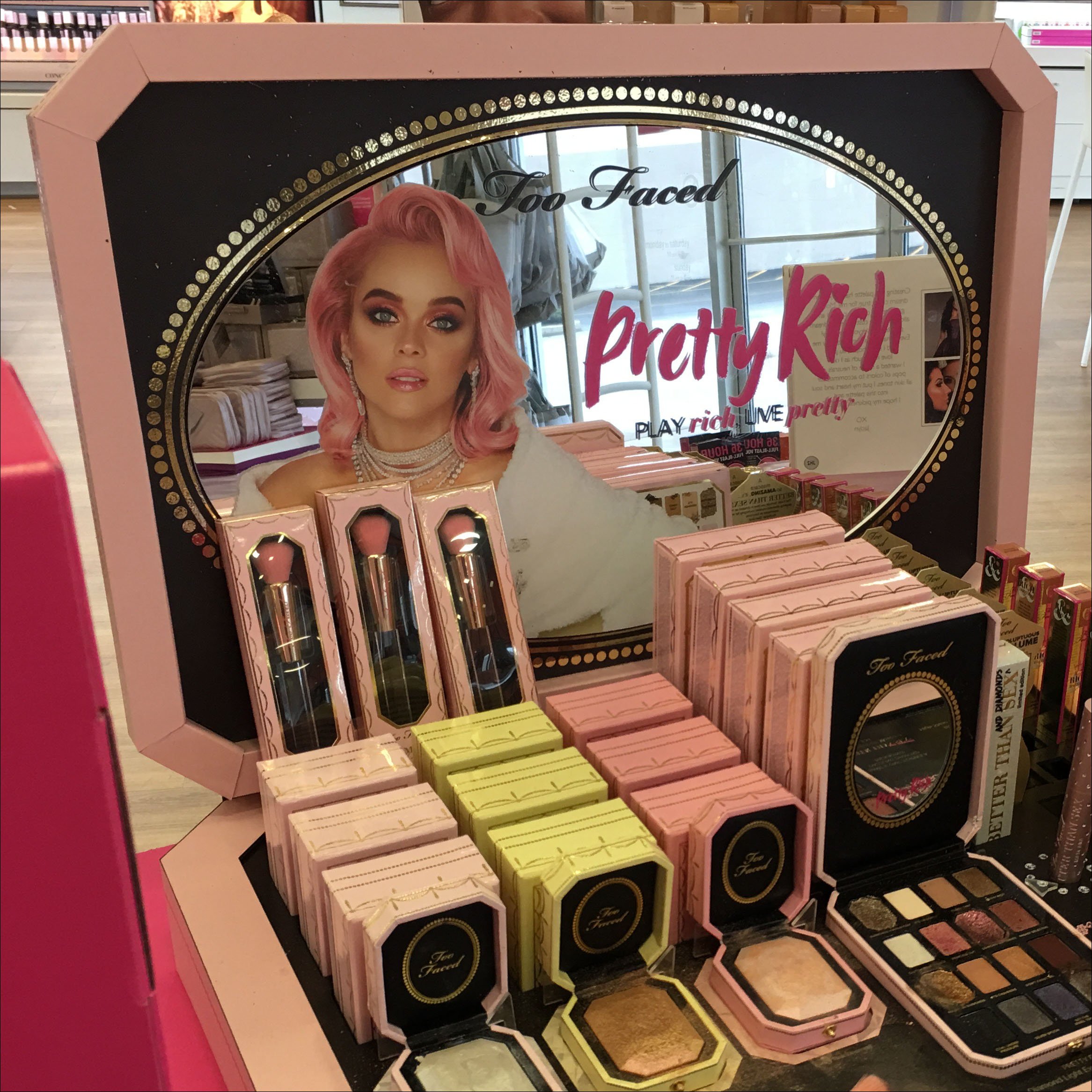 Too Faced Rich Suitcase Display