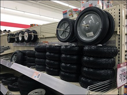 Tractor Wheel Plug-In Bar Hook Display