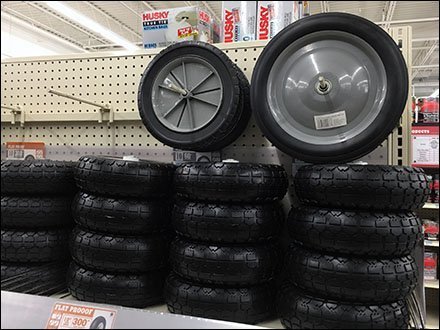 Tractor Wheel Plug-In Bar Hook Display