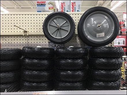 Tractor Wheel Plug-In Bar Hook Display