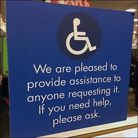 Handicapped Help and Assistance Upon Request