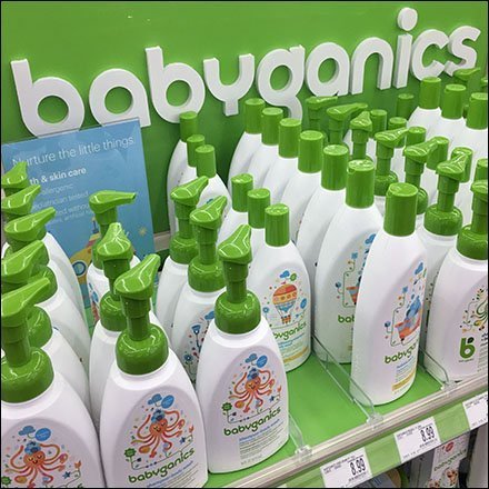 Babyganic Branded Green Endcap Display Feature