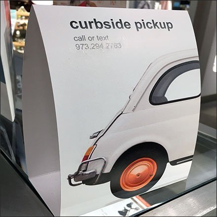 Curbside Pickup Table-Top Tent Sign