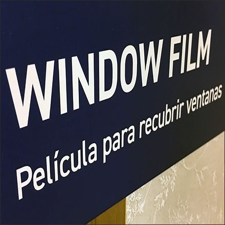 Window Film Merchandising Freestanding Display