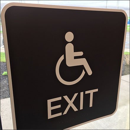 Handicapped Exit Not Handicapped Entrance Feature