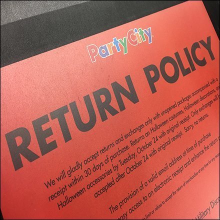 Return Policy Counter Mat Communique