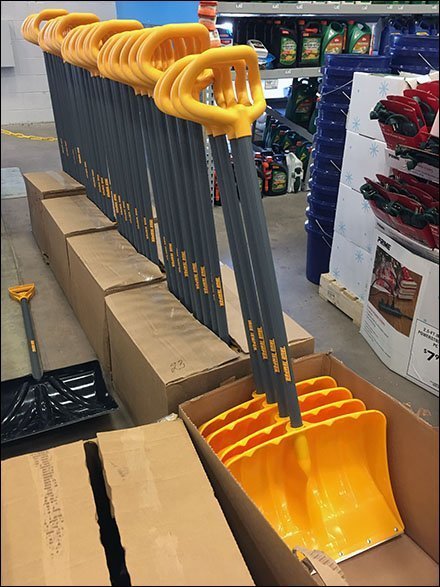Seasonal Snow Shovel Deployment In-Store