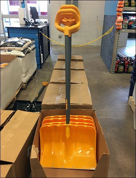 Seasonal Snow Shovel Deployment In-Store