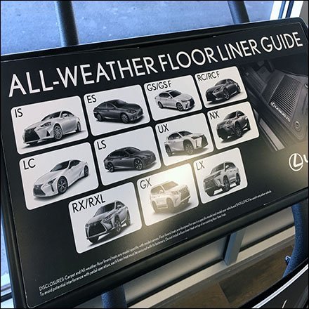 Lexus All Weather Floor Liner Guide Feature