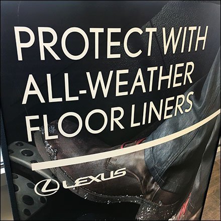 Lexus Protect With Floor Liners Floorstand Sign Feature