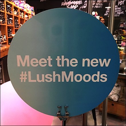 Lush Window Dressing #LushMoods Hashtag Display