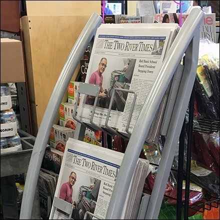 Two Rivers Times Arched Newspaper Rack – Fixtures Close Up