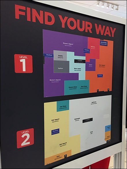 Find Your Way Color-Coded Store Map