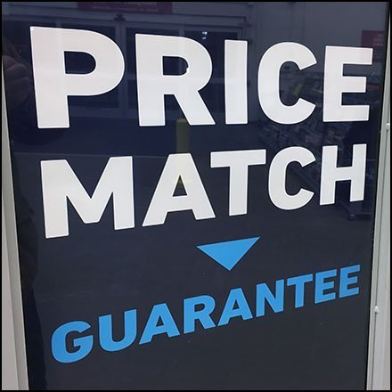 Price Match Guarantee Entry Sign Assurance