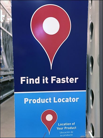 Product Locator Aisle Reminder Sign