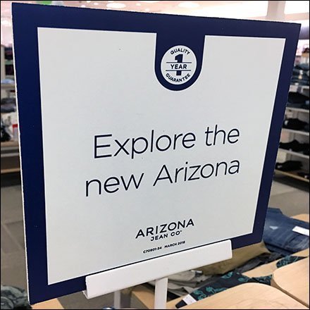 Explore New Arizona Jeans Table-Top Sign