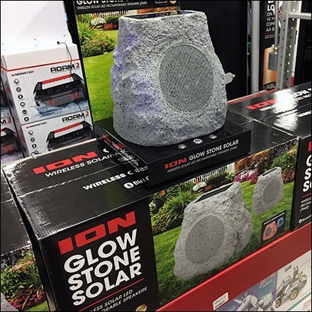 Glow Stone Solar Speaker Pallet Rack Demo