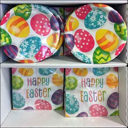 Happy Easter Partyware Paper Goods Display